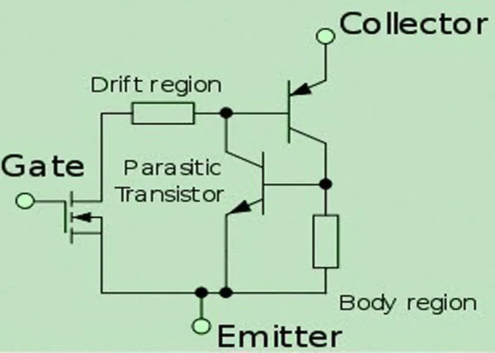 نمودار مدار آی جی بی تی IGBT