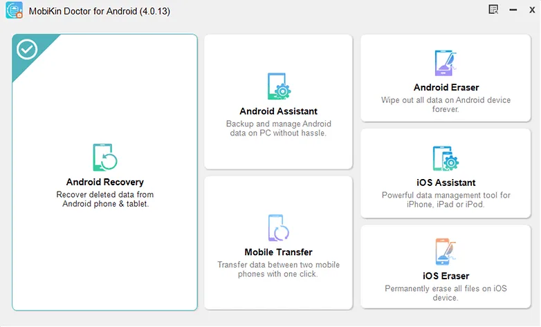 برنامه بازیابی پیام های پاک شده MobiKin Doctor